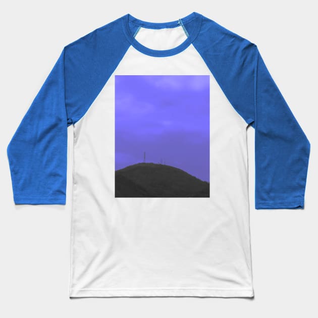 Blue aesthetic sky Baseball T-Shirt by aluado